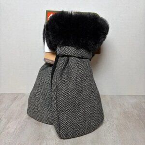 Ozark Trail Ski Mittens Women L/XL Faux Fur Cuff Winter Gloves NWT